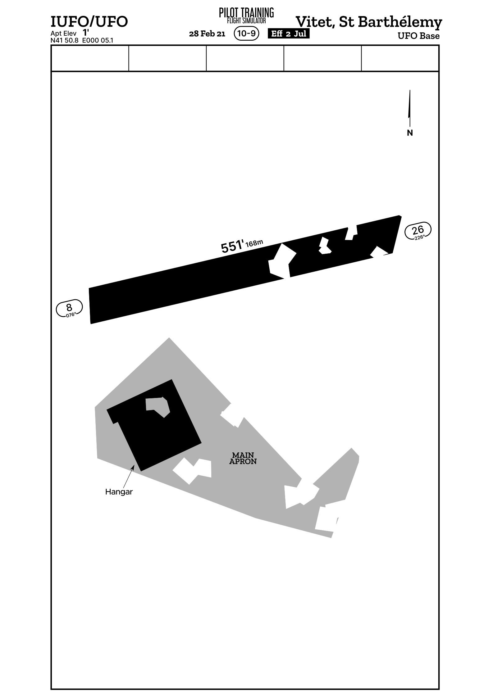 Airport ground chart for the airport IUFO